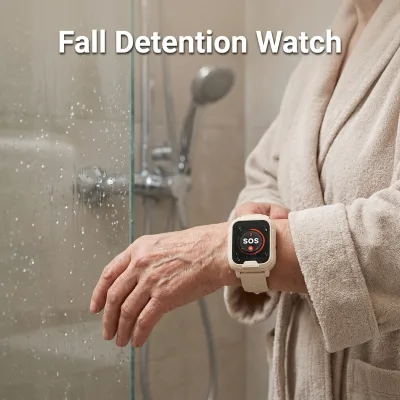 Fall Detention Watch with Anti-Removal Wristband Senior Assistive Device Personal GPS Tracking Locator for Elderly with Dementia
