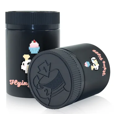 Customized Factory 1oz 2oz 3oz 4oz Dry Flowers Wide Mouth Labeled PET Plastic Jars Bottles with Labeled Child Proof Lid