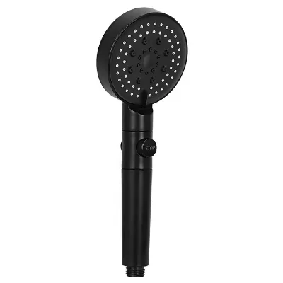 Superhome Bathroom Accessories 6 Modes Hand Shower Head Adjustable High Pressure Water Saving One-key Stop Massage Chrome