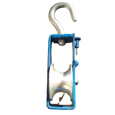 Stringing Pulley Block Cable Pulley System 10KN Rated Load Aluminum/Nylon Rollers for LJ-LGJ 300-500 Conductors