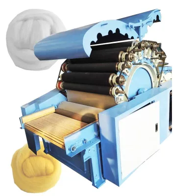 Automation Alpaca Cotton Waste Carding Machine Cotton Sliver Making Machine