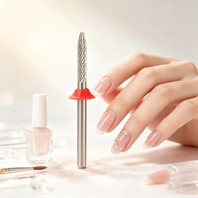 Beauty Press on Nails High-end Tungsten Carbide Nail Drill Bits for Home & Salon Gel Acrylic Nail Manicure Pedicure Polish Set