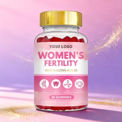 Custom Women's Natural Fertility Gummies Herbal Blend Female Fertility Supplements for Hormone Balance Reproductive Health