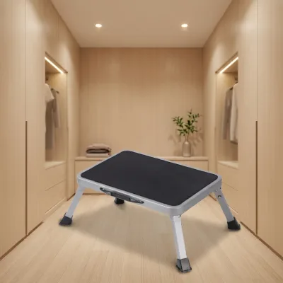 Portable RV Motor Home Trailer SUV Garage Office Kitchen One Step Stool Iron Folding One Working Platform caravan Step Ladder