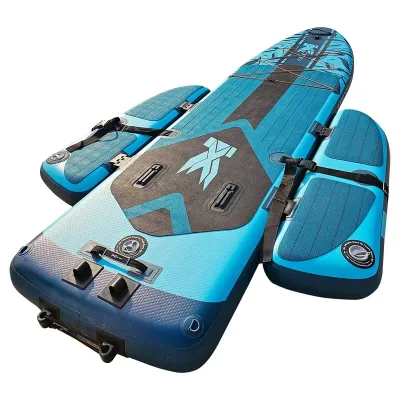 OEM ODM Fishing Two Floating Platforms Collapsible Inflatable Paddle Kayak With Accessories for Waterplay