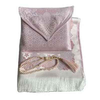 Travel Portable Whosale Prayer Mat Rug Set for Ramdan Gifts with a Pouch