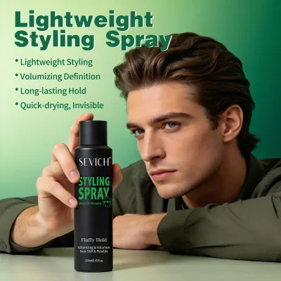 SEVICH 48H Long Lasting Hair Spray for Men Barber Shop Fast Drying Strong Hold Hair Styling Products Custom logo