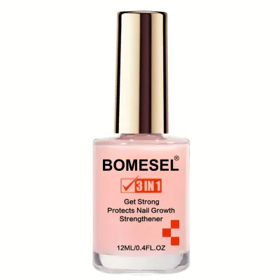 BOMESEL 3 in 1 for DIY Designer Style Get Wholesale Air Dry StrongProtects Nail Polish Growth Strengthener 12ML
