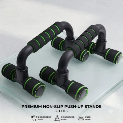 Get-Fit Non-slip PVC Push up Stand Handles Gym Workout Chest Arm Training Bar