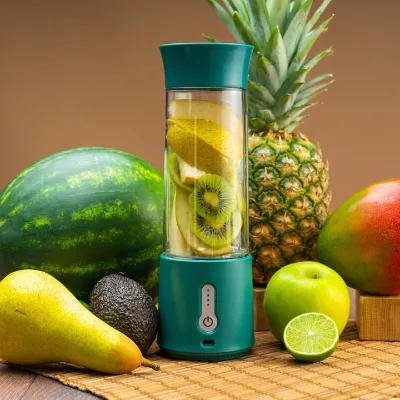 Electric 500ml Waterproof Portable Blender USB Rechargeable Battery Turbo Mode BPA Free Container for Household Car Outdoor Use
