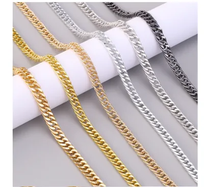 Unique Twisted  Chain Necklace High-Quality Craftsmanship for Customizable  Double-Aluminum Chain