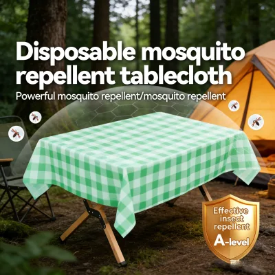 High Quality Custom Mosquito Repellent Design Modern Square PE Reusable Disposable Advertising Tablecloth for Home Event