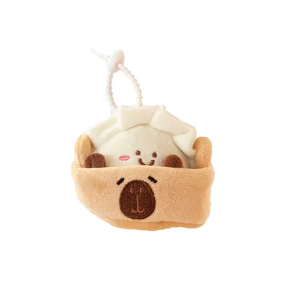 New Wholesale Capybara Dumpling Pendant Doll Super Soft Plush Toy with PP Cotton Filling Small Gift Keychain Bear Type