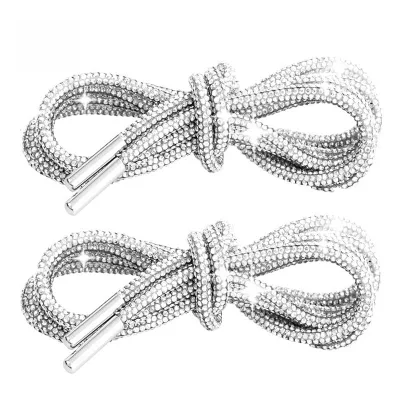 12 Colors Round Rhinestone Shoelaces Rainbow Diamond Shoelace