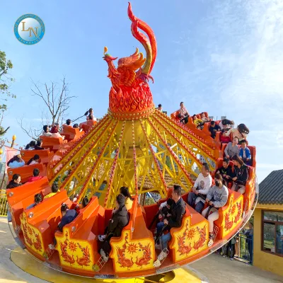 Amusement Park Rides Electric Fire Phoenix Rides Carnival Amusement Park Equipment Swing Dancing Flying Turntable Ride