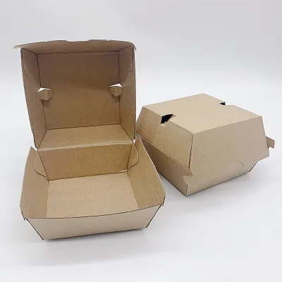 Personalized Disposable Kraft Burger Boxes
