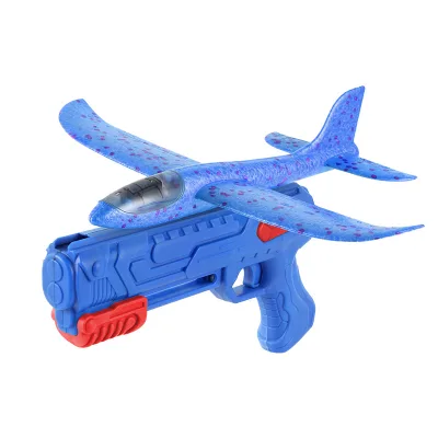 Customized Promotional Outdoor Toys Set Pistol Airplane Launcher  One-Click Ejection Epp Foam Cheap Realistic Toy Guns for Kids