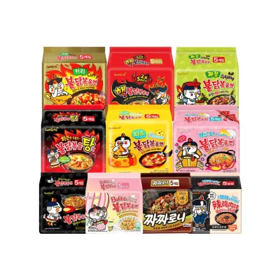 China High Quality Korean Snacks Instant Noodle Food Hot Chicken Spicy Flavor Roasted