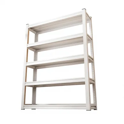 Floor-standing Multi-tier Steel Warehouse Shelving Racks with 100kg Capacity Screw Assembly for Commercial Storage