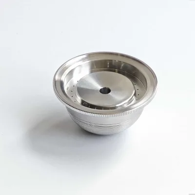 Allwin Reusable Stainless Steel Round Coffee Capsules 80/150/230/414ML Barcode Refillable Vertuo Pods Compatible for Vertuoline