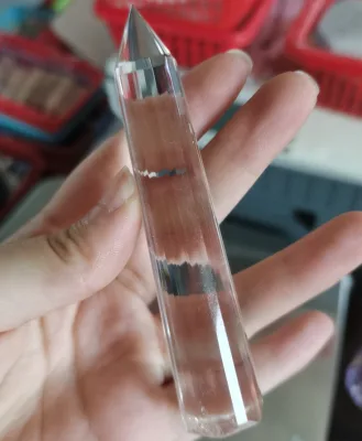 24 Sided Natural Quartz Clear Quartz Vogel Point Wand Polished for Home Decoration and Collection