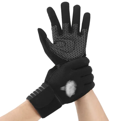 Comfortable Padded Weightlifting Training Glove Shielding Palm Protection Running Cycling Anti Slip Full Finger Fitness Glove