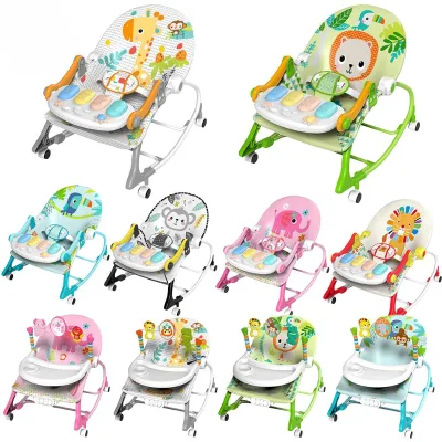 Multifunction Baby Portable Rocker Dining Chair Comfort Newborn Recliner With Vibration and Music