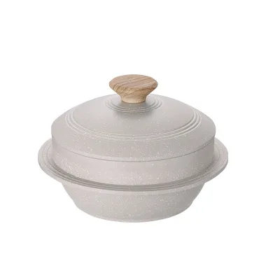 18cm 20cm Korean Style Non Stick Soup Pot With Lid for Gas and Induction Cooker