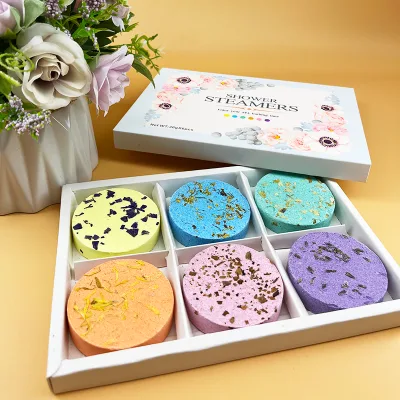 Oem Luxury Mixed Shower Steamers Organic Vegan Pepermint Relief Scented Oil Shower Steamer Tablets Gift Set