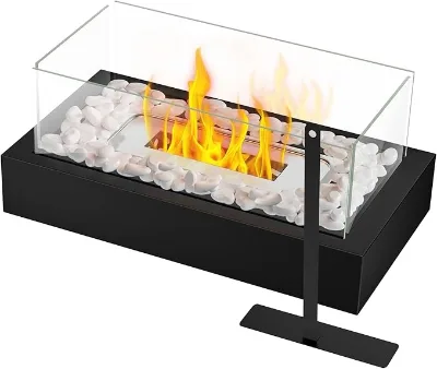 Tabletop Fire Pit Portable Smores Maker Kit Indoor/Outdoor Mini Small Fireplace Table Top Decor Home Patio Gifts Housewarming
