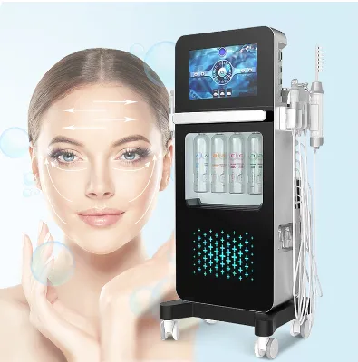 Vertcal Hot 8 in1 Vacuum Blackhead Removal Hydro Deep Face Cleanings Hydra Beauty Facial Machine