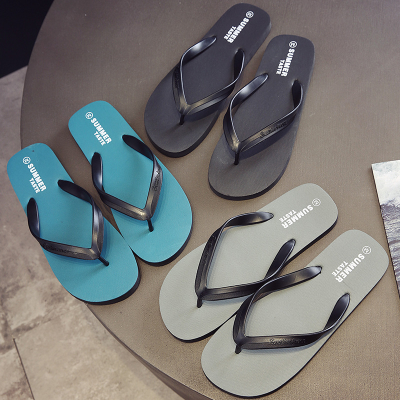 Ready to Ship Men Flip Flops Summer Slipper Beach Men's Flip-flops Slippers  PE Out Sole  Flip Flops
