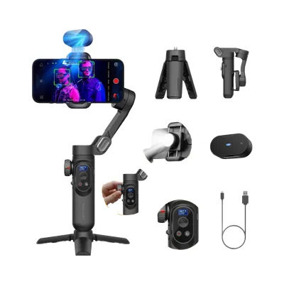 AOCHUAN Professional Video Vlog Travel Mobile Phone Gimbal Stabilizer Smart XE AI FaceTracking 3- 360 Rotation Aluminum