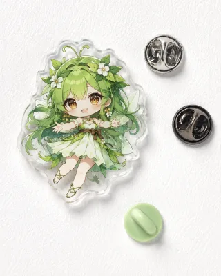 Custom-Shaped, Lightweight, and Durable High-Quality Anime Clear Acrylic Pins (Free Samples Available)
