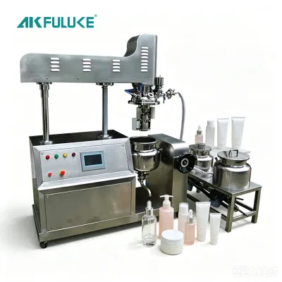 Vertical Cosmetic Cream Making Machine High Shear Mixing System for Cosmetic Factory Use