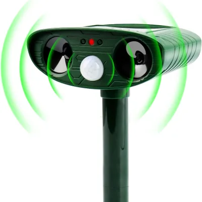 Powered Ultrasonic Dog Repeller, Outdoor Safety Anti Barking Bark Control Trainer for Warehouse Security