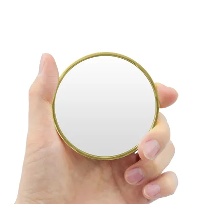 Promotional Gifts Pocket Antique Cosmetic Mirror Custom Design Logo Double Sided Lighted Stainless Steel Enamel Pin