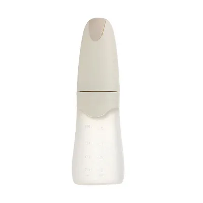 New Hands Free Baby Silicone Spoon Feeder Bottle Kids Baby Feeding Bottle for All Silicone