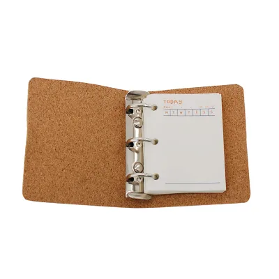 Custom A8 Mini Cork Notebook Refillable with Blank Inner Pages Eco-Friendly Travel Journal Replaceable Refill Wholesale