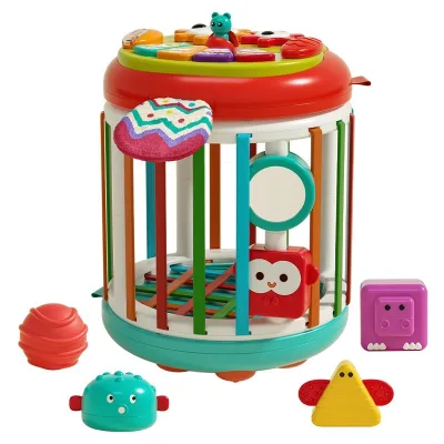 NEW HOT SELLING Montessori Shape Sorter Toy Baby Sensory Toy Animal Woodpecker Fox Sorting Toy with Music