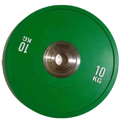 Fitness 2 Competition Rubber Weight Plates Hub Weight Discs Barbell Strength Training Commercial Use Unisex