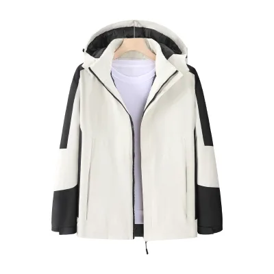 Custom Unisex Outdoor Jacket Breathable Quick Dry Windproof with Detachable Hooded Spring/Winter