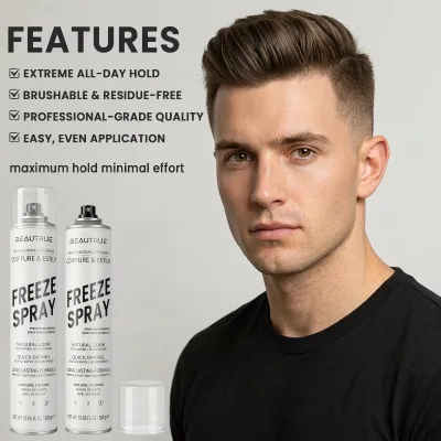 Professional Wholesale OEM Level of 3 Hold Spray Volumizing Styling Mist for Fine Thick Normal Textured Hair
