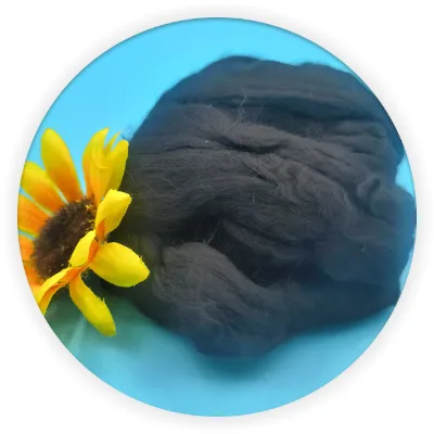 High Quality 2Dx76mm Black Polyamide Conductive Nylon Fiber Tops for Spinning