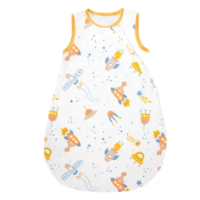 Cartoon Pattern Cotton Vest Kick Resistant Baby Sleeping Bag Thin Summer