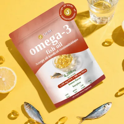 Omega-3 Fish Oil Softgels with 300mg EPA & DHA, Supports Cardiovascular & Cognitive Health, Enteric Coated, No Fishy Burp