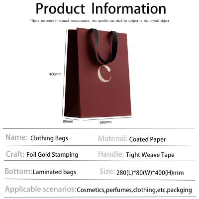 Custom Printed Logo Wholesale Luxury Retail Premium Paper Bags for Clothing, Shoes, Packaging, and Shopping Bags