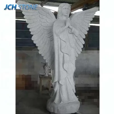 Nature Granite Marble Stone Figure Carving Statue Sculpture Garden Church Cemetery Memorial Large Stone Angel With Wings