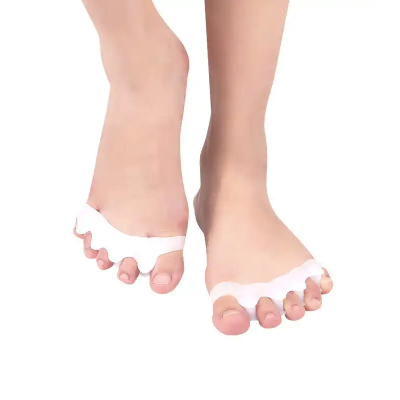 Correcting Bunions and Restoring Toes to Their Original Shape for Men and Women Toe Spacers Bunion Corrector Blue White Skin