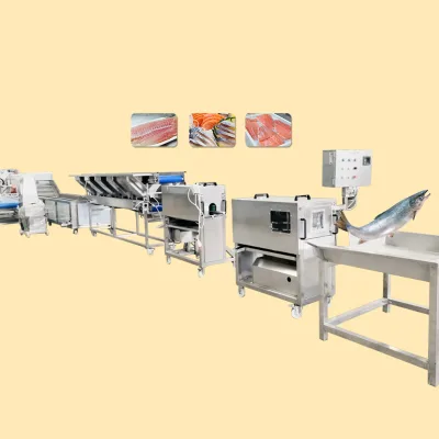 AICN Automatic Trout Carp Fish Filet Cutting Killing Machine Fish Speed Cleaning Production Line